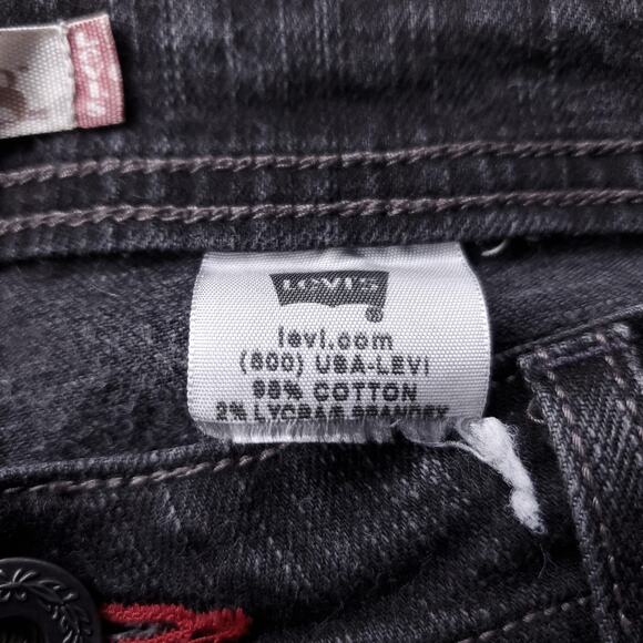 Levis 518 Bootcut Jeans Women 32 Black Stretch Low Rise Y2K Cowgirl Chic Rodeo - Picture 10 of 10